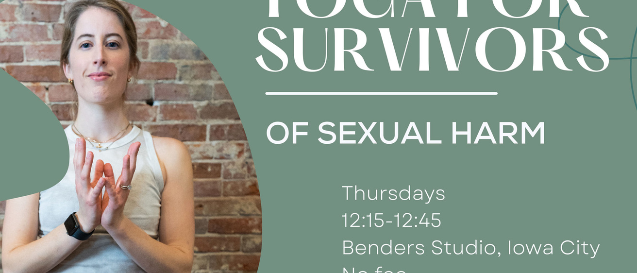 Yoga for Survivors Flyer, continue reading for text version